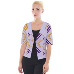 Abstract Geometric Design    Cropped Button Cardigan by Eskimos