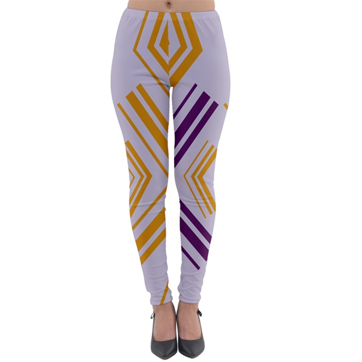 Abstract geometric design    Lightweight Velour Leggings