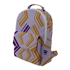 Abstract Geometric Design    Flap Pocket Backpack (large) by Eskimos