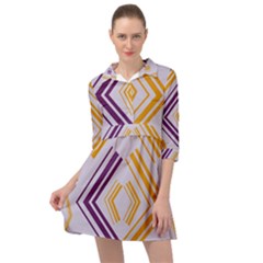 Abstract Geometric Design    Mini Skater Shirt Dress by Eskimos