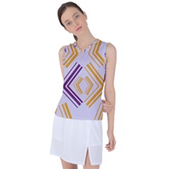 Abstract Geometric Design    Women s Sleeveless Sports Top by Eskimos