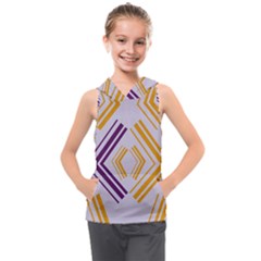 Abstract Geometric Design    Kids  Sleeveless Hoodie by Eskimos