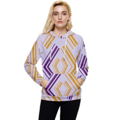 Abstract Geometric Design    Women s Lightweight Drawstring Hoodie