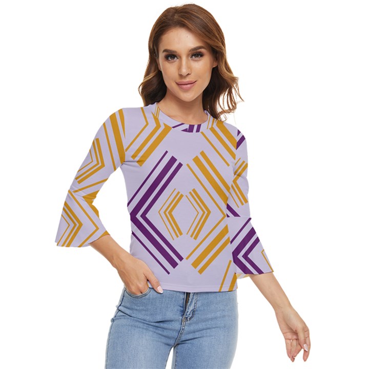 Abstract geometric design    Bell Sleeve Top