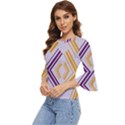 Abstract geometric design    Bell Sleeve Top View2