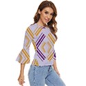 Abstract geometric design    Bell Sleeve Top View3