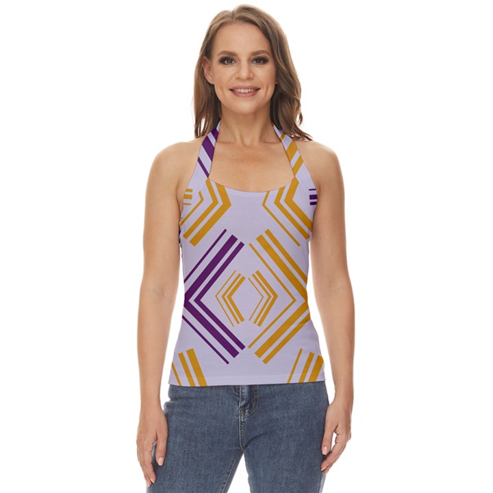 Abstract geometric design    Basic Halter Top