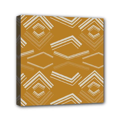 Abstract Geometric Design    Mini Canvas 6  X 6  (stretched) by Eskimos