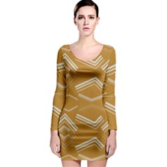 Abstract Geometric Design    Long Sleeve Bodycon Dress by Eskimos