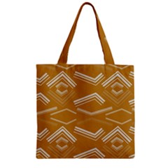 Abstract Geometric Design    Zipper Grocery Tote Bag by Eskimos