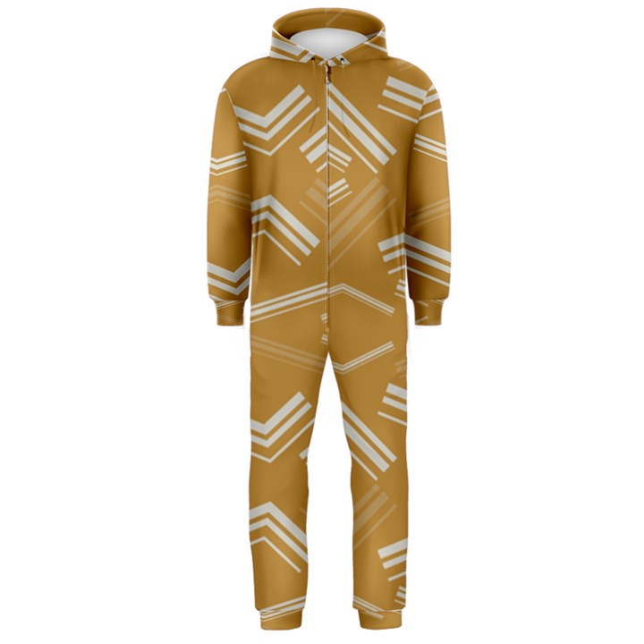 Abstract geometric design    Hooded Jumpsuit (Men)