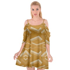 Abstract Geometric Design    Cutout Spaghetti Strap Chiffon Dress by Eskimos