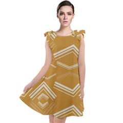 Abstract Geometric Design    Tie Up Tunic Dress by Eskimos