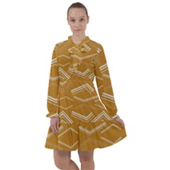 Abstract Geometric Design    All Frills Chiffon Dress by Eskimos