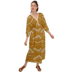 Abstract Geometric Design    Grecian Style  Maxi Dress by Eskimos