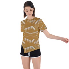 Abstract Geometric Design    Asymmetrical Short Sleeve Sports Tee by Eskimos