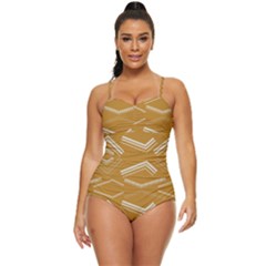 Abstract Geometric Design    Retro Full Coverage Swimsuit