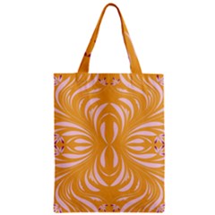 Folk Flowers Print Floral Pattern Ethnic Art Zipper Classic Tote Bag by Eskimos