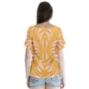 Folk flowers print Floral pattern Ethnic art V-Neck Flutter Sleeve Top View2