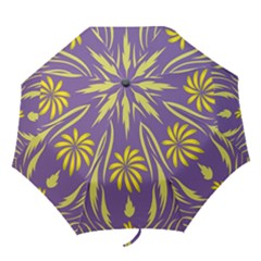 Folk Flowers Print Floral Pattern Ethnic Art Folding Umbrellas by Eskimos