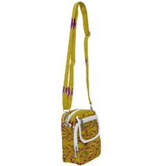  Folk Flowers Print Floral Pattern Ethnic Art Shoulder Strap Belt Bag by Eskimos