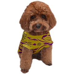  Folk Flowers Print Floral Pattern Ethnic Art Dog T-shirt by Eskimos