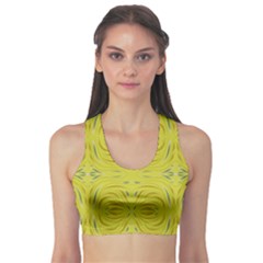 Folk Flowers Print Floral Pattern Ethnic Art Sports Bra by Eskimos