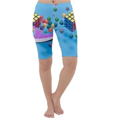 Floating-cubes-on-blue Backgrounderaser 20220422 203144521 Backgrounderaser 20220422 203216276 Cropped Leggings  by marthatravis1968