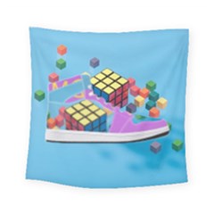 Floating-cubes-on-blue Backgrounderaser 20220422 203144521 Backgrounderaser 20220422 203216276 Square Tapestry (small) by marthatravis1968