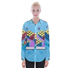 Floating-cubes-on-blue Backgrounderaser 20220422 203144521 Backgrounderaser 20220422 203216276 Womens Long Sleeve Shirt