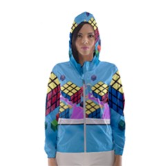 Floating-cubes-on-blue Backgrounderaser 20220422 203144521 Backgrounderaser 20220422 203216276 Women s Hooded Windbreaker