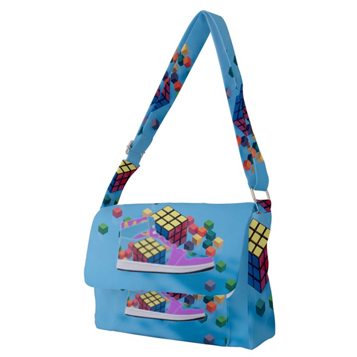 Floating-cubes-on-blue Backgrounderaser 20220422 203144521 Backgrounderaser 20220422 203216276 Full Print Messenger Bag (M)