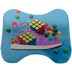 Floating-cubes-on-blue Backgrounderaser 20220422 203144521 Backgrounderaser 20220422 203216276 Head Support Cushion by marthatravis1968