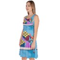 Floating-cubes-on-blue Backgrounderaser 20220422 203144521 Backgrounderaser 20220422 203216276 Knee Length Skater Dress With Pockets View2