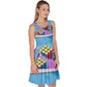 Floating-cubes-on-blue Backgrounderaser 20220422 203144521 Backgrounderaser 20220422 203216276 Knee Length Skater Dress With Pockets View3