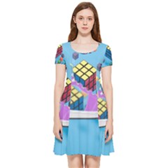 Floating-cubes-on-blue Backgrounderaser 20220422 203144521 Backgrounderaser 20220422 203216276 Inside Out Cap Sleeve Dress