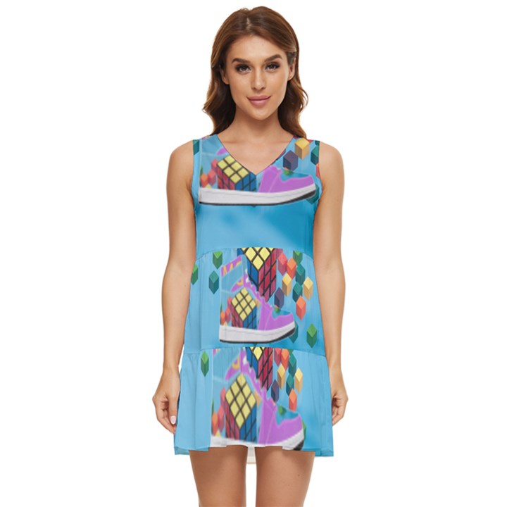 Floating-cubes-on-blue Backgrounderaser 20220422 203144521 Backgrounderaser 20220422 203216276 Tiered Sleeveless Mini Dress