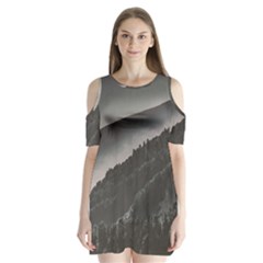 Olympus Mount National Park, Greece Shoulder Cutout Velvet One Piece