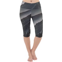 Olympus Mount National Park, Greece Lightweight Velour Cropped Yoga Leggings by dflcprints