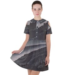 Olympus Mount National Park, Greece Short Sleeve Shoulder Cut Out Dress  by dflcprints