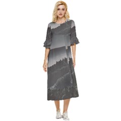 Olympus Mount National Park, Greece Double Cuff Midi Dress