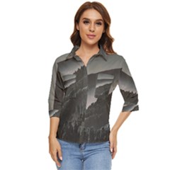 Olympus Mount National Park, Greece Women s Quarter Sleeve Pocket Shirt