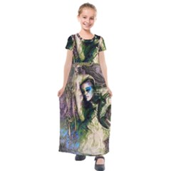 My Mucha Moment Kids  Short Sleeve Maxi Dress by MRNStudios