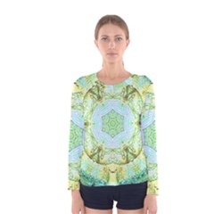 Green Marble Women s Long Sleeve Tee