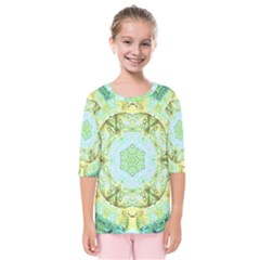 Green Marble Kids  Quarter Sleeve Raglan Tee