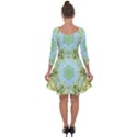 Green Marble Quarter Sleeve Skater Dress View2