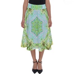 Green Marble Perfect Length Midi Skirt by 3cl3ctix