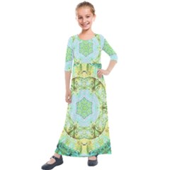 Green Marble Kids  Quarter Sleeve Maxi Dress