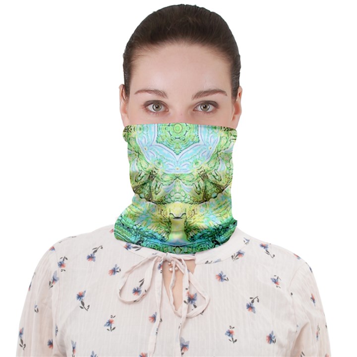 Green Marble Face Covering Bandana (Adult)