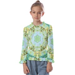 Green Marble Kids  Frill Detail Tee